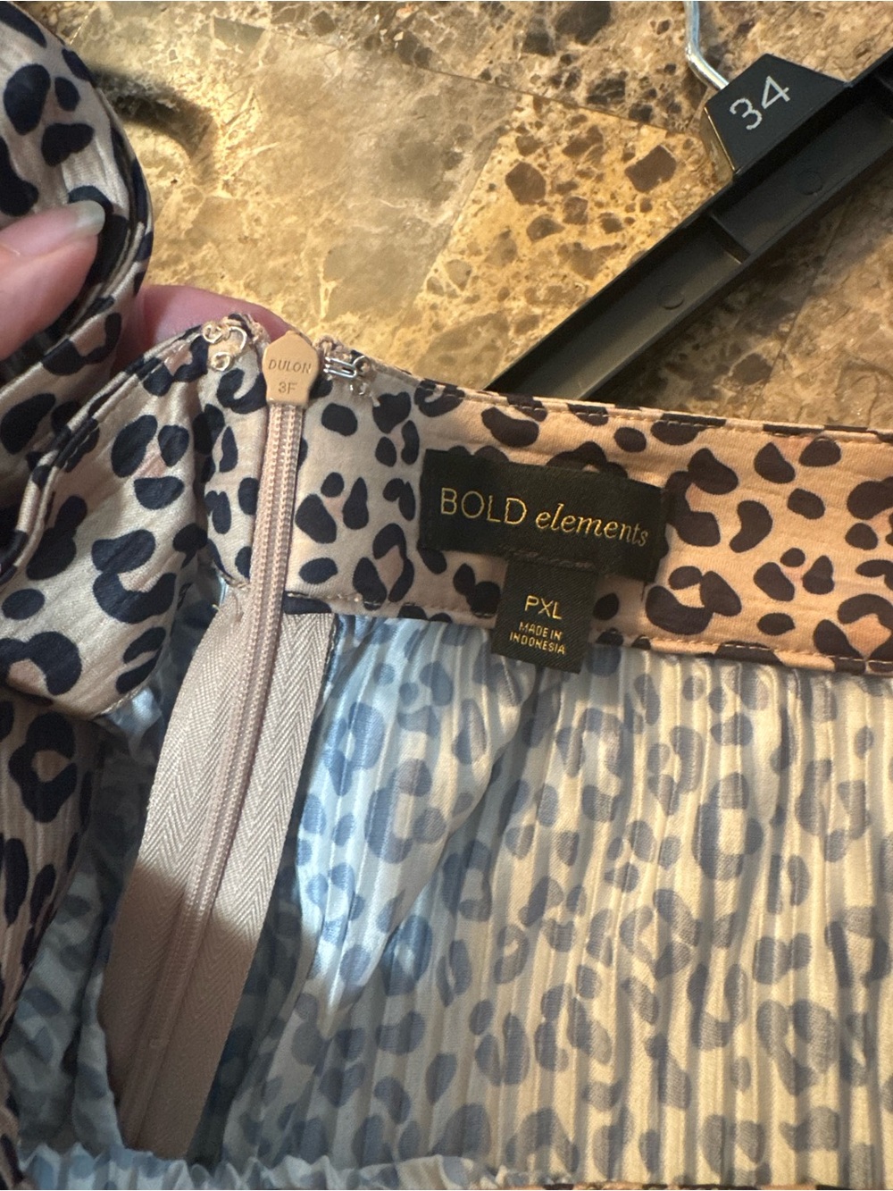 BOLD elements Leopard Print Wide-Leg Pants - Tan & Black - Picture 3 of 12